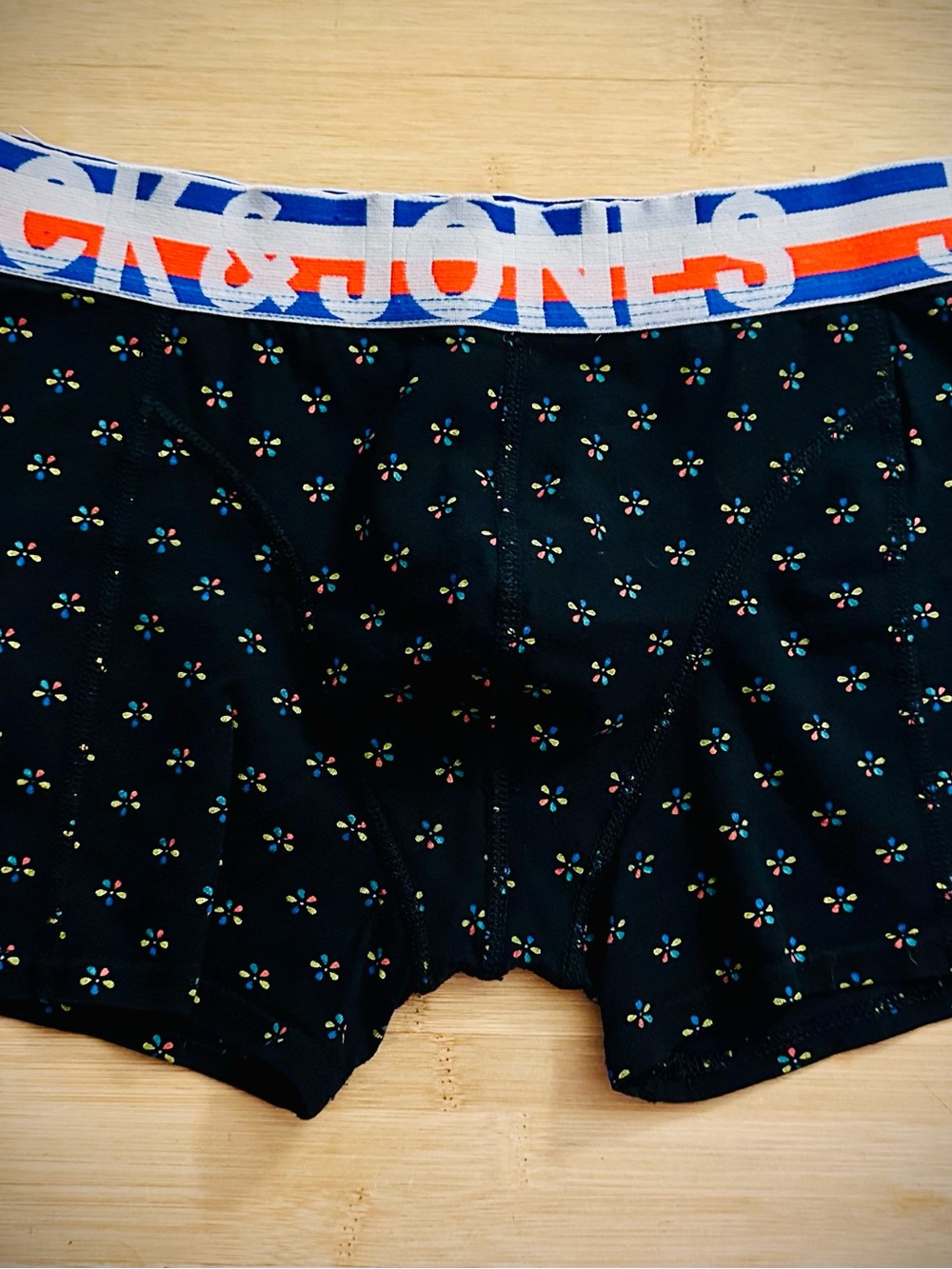 Jack & Jones Black Boxer Briefs with Multicolor Mini Floral Dots